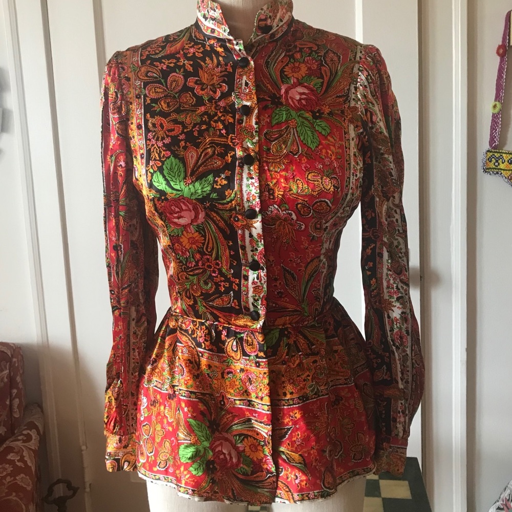 Vintage paisley blouse